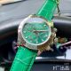 Rolex Daytona 42mm Watch SS Green Dial Green Leather Strap (3)_th.jpg